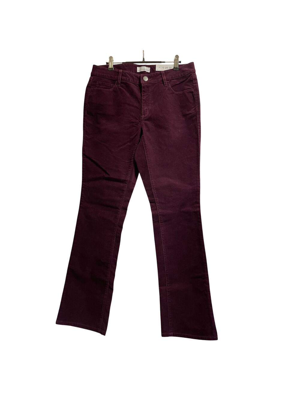 NWT Ann Taylor The Loft Aubergine Burgundy Corduroy Curvy Bootcut Jeans Size 29
